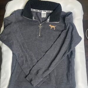 PINK quarter zip sweater